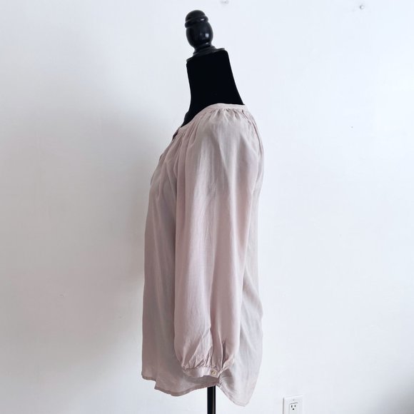 NWT Aritzia Babaton Darby Gathered Tunic Blouse in Cairo Dusty Pink XXS - Picture 3 of 9